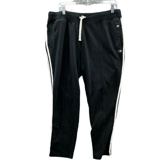 Champion Jogger Sweatpants Mens Large Black Drawstring Pockets Casual Co… - Picture 1 of 9